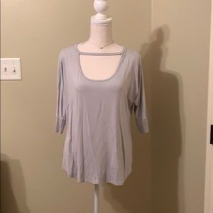 Short Sleeve Top with Chocker Detail